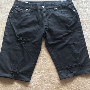Men True Religion Distressed Shorts